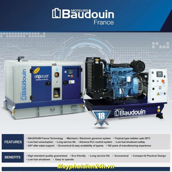 Máy phát điện Baudouin 44KVA S44BS 2